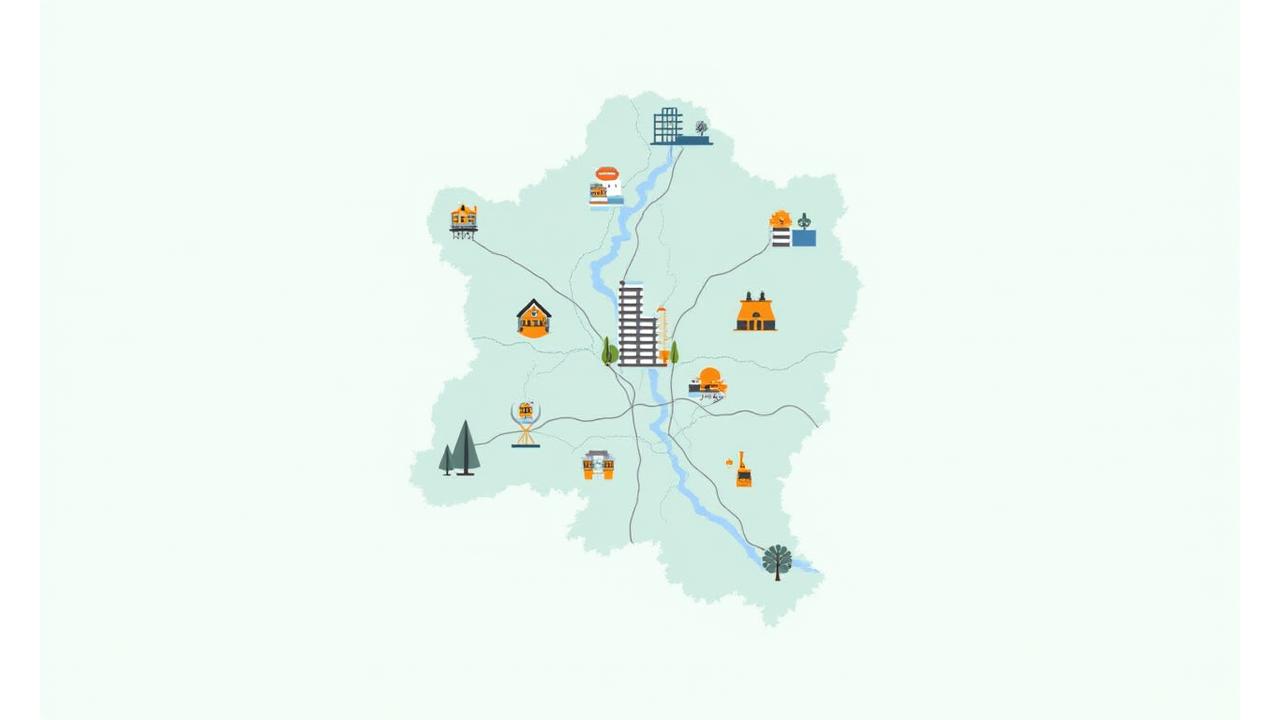 Illustrated map of Portland with icons representing different real estate specializations